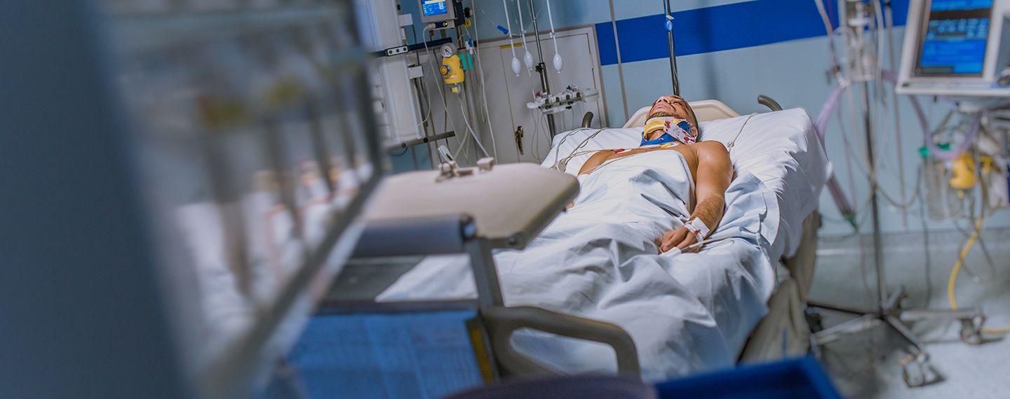 Patient with complications in ICU unit