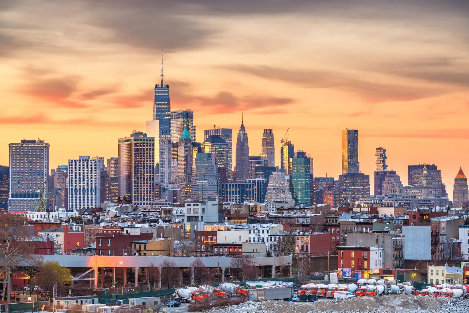 A nice picture of a modern city. 